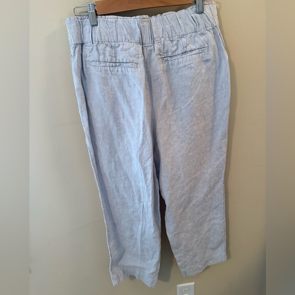 Chico's 100% linen pant gray size 8 zipper fly - Picture 2 of 6